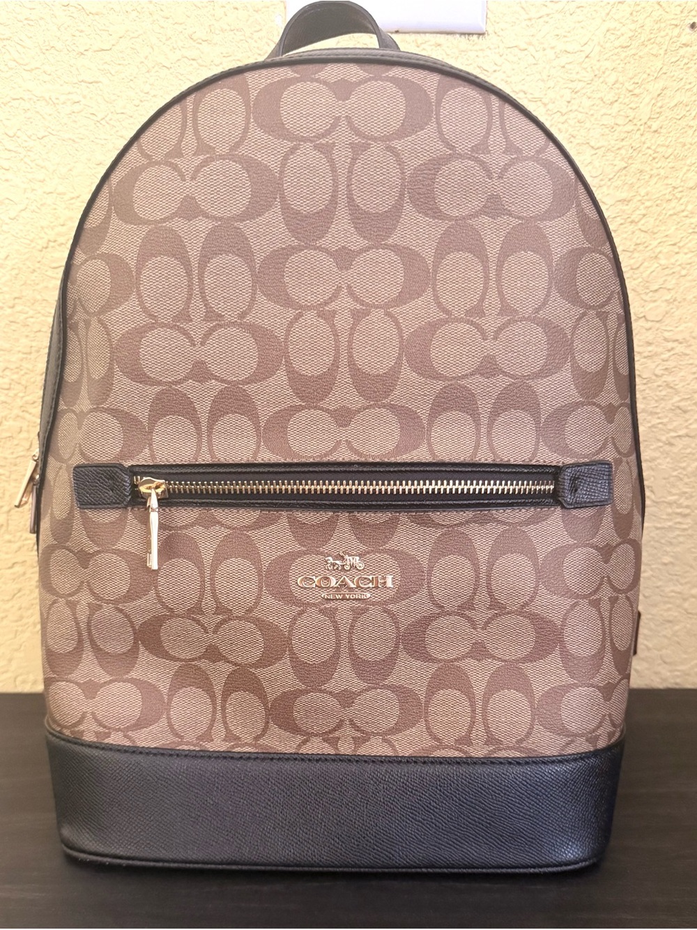 Coach Women's Kenley Backpack (Signature Canvas - Khaki/Black)